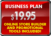 Our Business Hosting Plan for $19.95 includes an Online Store Builder and Promotional Tools